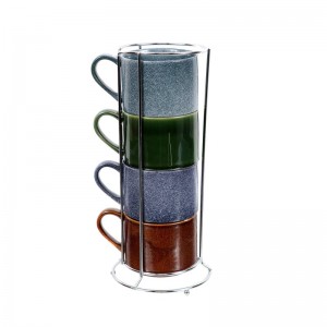 Red Barrel Studio Koziol Reactive Glaze Stacking 5 Piece Coffee Mug Set RDBT8529